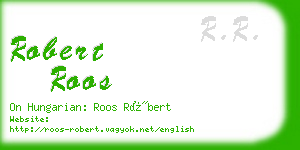 robert roos business card